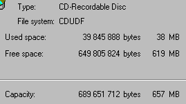 CD-R med UDF (variable packet length) nyformaterad